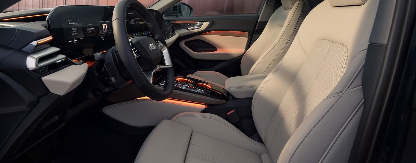Grey and black interior of a 2025 Audi A5